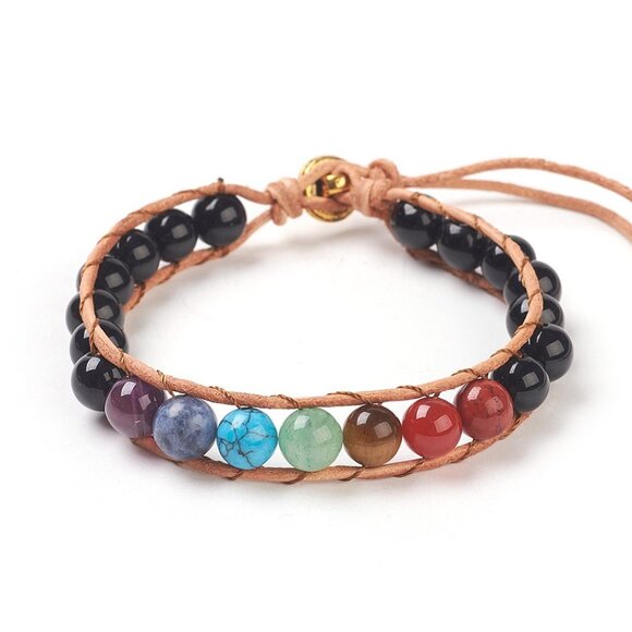Handmade Gemstone Bracelet Tiger's Eye OR Rhodonite & Mixed Gemstones 2/$20 NWOT - Picture 1 of 7